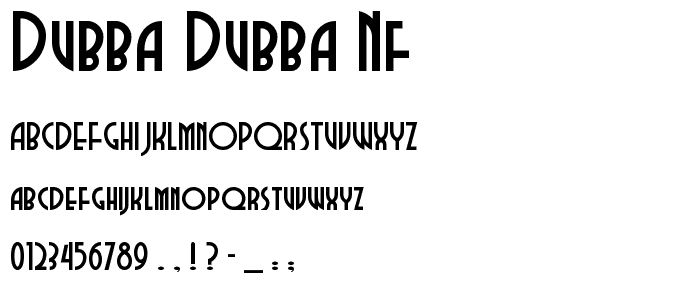 Dubba Dubba NF font